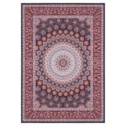 Spiral Polyester Print Area Rug 120X180CM Red And White