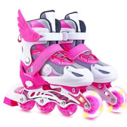 Inline Skates Adjustable Outdoor Roller Skate With Illuminating Front Wheel