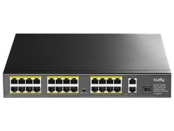 Cudy 24 Port Fast Ethernet Poe 290W 2 Gigabit 1SFP Switch FS1026PS1