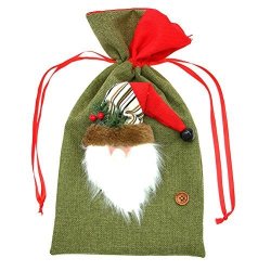 LUOEM Christmas Gift Bags Candy Drawstring Pouch For Christmas Party Decoration Santa Claus