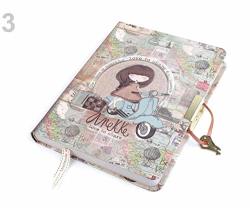 1PC Turquoise Diary With Lock Anekke Brand 14X19CM Diaries Notebooks Folders School Supplies Craft & Hobbies