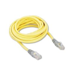 Belkin Products - Belkin - CAT5E Crossover Patch Cable RJ45 Connectors 10 Ft. Yellow - Sold As 1 Each - Works In Conjunction With