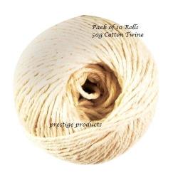 1 X Pack Of 10 Rolls - 50g Cotton Twine