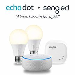 Echo Dot 3RD Generation - Sandstone With 2 Smart Bulb Kit By Sengled