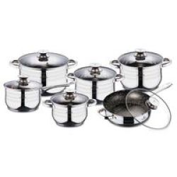 Blaumann 12-PIECE Stainless Steel Cookware Set Gourmet Line