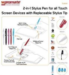 Promate Lami 2-IN-1 Stylus Pen For All Touch Screen Devices With Replaceable Stylus Tip-blue Lami...