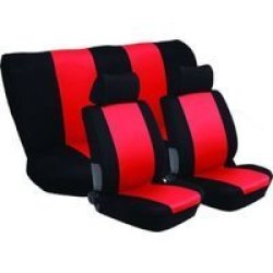 Stingray Nexus Full Car Seat Cover Set 6 Piece Black Red