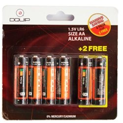 DQUIP Battery Alkaline 4+2FREE Aa Vp