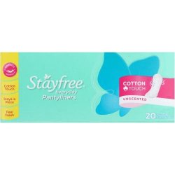 Stayfree Everyday Panty Liners Normal Cotton Touch Unscented Pack Of 20