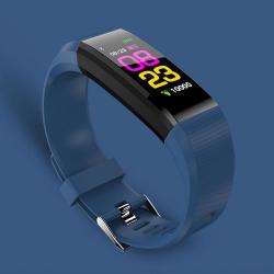 115PLUS 0.96 Inches Oled Color Screen Smart Bracelet Support Call Reminder heart Rate Monitoring blood Pressure Monitoring sleep Monitoring sedentary Remind Blue