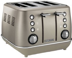 Morphy Richards - 4 Slice Toaster - Stainless Steel platinum 1800W Evoke