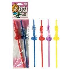 Bachelorette Party Supplies - Penis Straws Jumbo Flex - Pecker