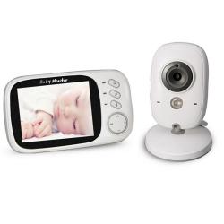 VB603 3.2 Inch Lcd 2.4GHZ Wireless Surveillance Camera Baby Monitor Support Two Way Talk Back Night Vision White