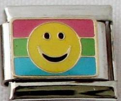 Smiley Rainbow 9MM Charm