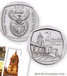 Brilliant Unc From Sealed Bag - 2013 Rsa R2 Coin - 100 Years Anniversary Of Union Buildings - Unc