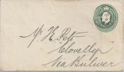 Natal 1909 Kvii Half D Embossed Cover From Himeville To Clovelly Via Bulwer Fine