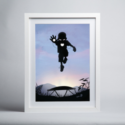 Andy Fairhurst Iron Kid - Framed Print - A2 White