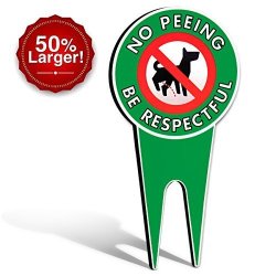 Extra Large No Peeing Dog Signs Stop Dogs From Peeing On Your Lawn Sign Politely Reads: "no Peeing Be Respectful" Protect