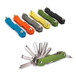 Aotddora Aluminum Double Open Key Clip Diy Keychain Storage Edc Tool