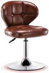 Shpehp High Stool Lift Bar Stool Bar Stool Bar Chair Backrest Stool Adjustable Height 360 Rotating Hydraulic Stool Ergonomic-brown
