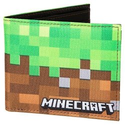 Minecraft Creeper Face Nylon Tri-Fold Wallet Multi-Colored Licensed