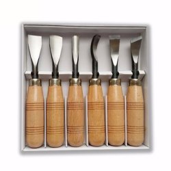 Professional 6PCS Wood Carving Tools Kit Woodworking Craft Chisel Hand