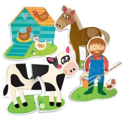 Headu Montessori Touch Puzzle The Farm - 2 Piece