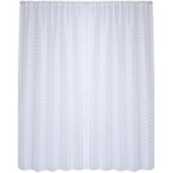 Matoc Grid Voile Readymade Curtain Taped White