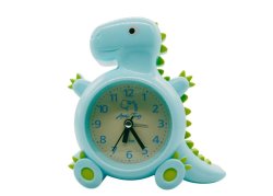 Kids Exquisite Dinosaur Quartz Analog Alarm Clock - Blue