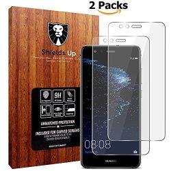 2 Pack Huawei P10 Lite Screen Protector Shields Up Bubble Free 0.3MM 9H Hardness Tempered Glass Screen Protector For Huawei P10 Lite - Lifetime Replacement Warranty