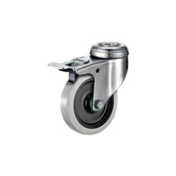 - Thermoplastic Rubber Castor - Bolt Hole Swivel With Brake 50MM