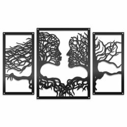 Deals on Tree Of Love Wall Art Metal In Statin Black Finish By