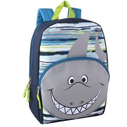 KIDS Animal Friends Critter Backpacks For Boys & Girls With Reinforced Straps Shark