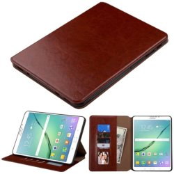 Asmyna Wallet Case For Samsung T817A Tab S2 - Brown