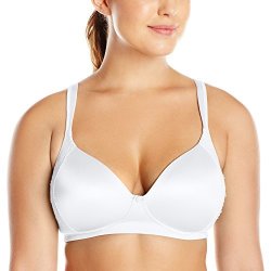 Bali Designs Women's One Smooth U Lace Wire Free White 34D