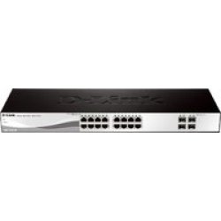 D-Link DGS-1210-20 16+4 16-PORT Smart Switch With 4 Sfp Ports
