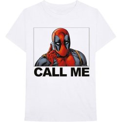 Marvel Deadpool Call Me Mens White T-Shirt Xx-large