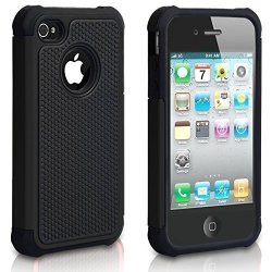 Iphone 4 Case Iphone 4S Case Chtech Shockproof Durable Hybrid Dual Layer Armor Defender Protective Case Cover For Apple Iphone 4S 4 Black