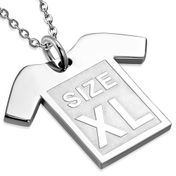 Stainless Steel Size Xl Big-boy T-shirt Charm Pendant - Ppe058