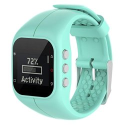 Coohole New Soft Silicone Rubber Watch Band Wrist Strap For Polar A300 Fitness Watch Sky Blue