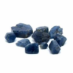 15 Carat 10PCS Blue Sapphire Rough Stone Sparkling Natural Blue Corundum Crystal Specimen Mineral Gemstone Cab Rock For Carving - Madagascar