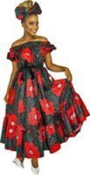 Afh Red Rose Dress