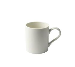 Semi-matt & Glossy Porcelain White Mug Set Of 4