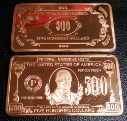 500 Usd Fine Copper Bar 1 Tr.oz