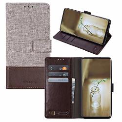 Ivy Jeans Stripes Splicing Wallet Case For Huawei Y5 Lite 2018 Pu Leather Flip Cover Case - Brown