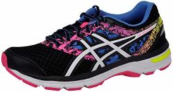 ASICS Women's Gel-excite 4 Running Shoe Black white knockout Pink 6.5 M Us