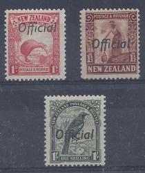 New Zealand Officials 1936 61 Set Of 3 Fine Mint