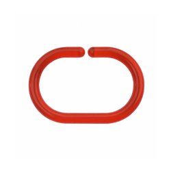 Shower Rings Plastic Red 12 Pieces