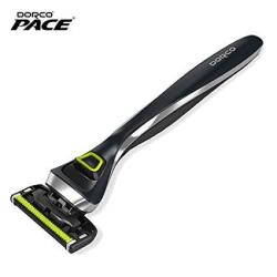 Dorco Pace 6 - Six Blade Razor System With Trimmer 1 Handle 4 + Cartridges