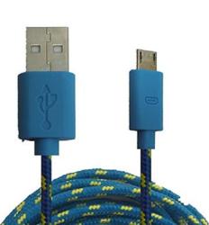 Charge & Sync USB Braided Cable For Samsung Nokia Sony & Blackberry-blue